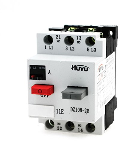 Bouton marche/arrêt triphasé NO + NC Disjoncteur moteur 1A 6kV DZ108-20