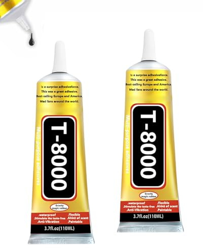 ZKUNL 2 piezas 110ml Pegamento Pantalla Movil, T8000 Pegamento para Moviles Zapatos y Ceramica