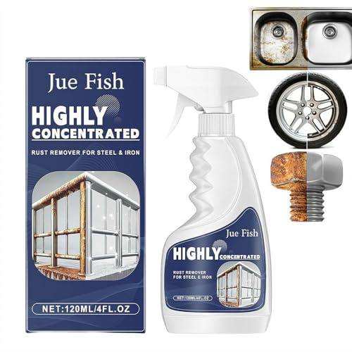 FLKWOP Rust Remover Spray for Metal, 4 Fl.oz Powerful Rust Remover Heavy Duty Metal Cleaner for Tools, Automotive Parts
