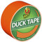 Duck Tape Gewebe-Klebeband, einfarbig, Neonorange, Reparieren, Basteln, Personalisieren, Dekorieren und als Lernmaterial, 48 mm x 13,7 m