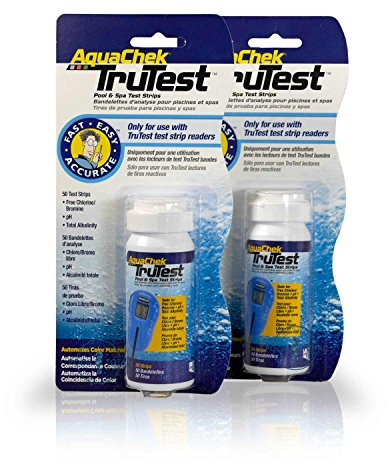 Aquachek Lot de 100 bandelettes d’analyse Tru-Test (50 bandelettes x 2 bouteilles)