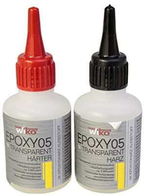 Wiko oder DURAX 2-Komponenten Epoxydharz Klebstoff 5 min Harz und Härter Transparent - Set 100 g