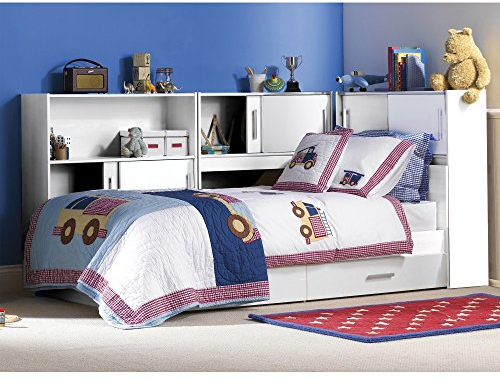 Parisot 2572 Stauraumbett SNOOP mit 3 Regalen weiß 231 x 108 x 126 cm