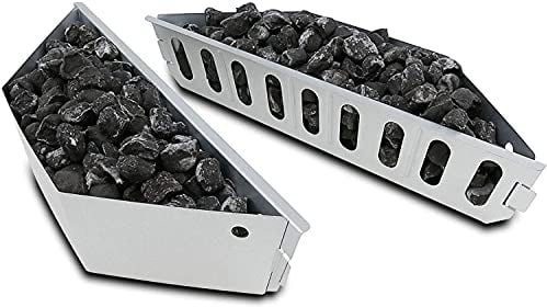 GFTIME barbacoa Cestas de carbón para parrillas de carbón Weber de 57 cm, soportes de combustible de carbón para briquetas de carbón para parrillas de hervidor de 57 cm y Weber 7403, 2 PCS