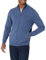 Amazon Essentials Maglione in Cotone con Cerniera Integrale Uomo, Blu Puntinato, XL