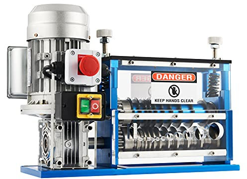 CREWORKS Electric Wire Stripping Machine 370W Automatic Cable Stripping Machine 1.5mm ~ 38mm Cable Stripper Copper Recycle Wire Stripper with 11 Multi-Holes