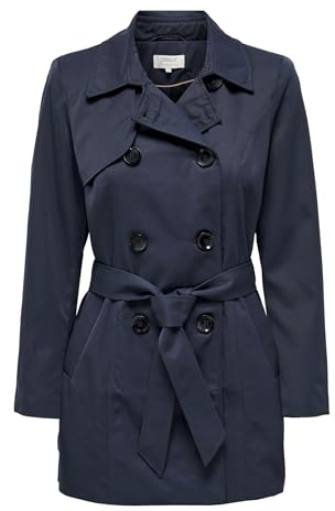 ONLY Onlvalerie Trenchcoat CC Otw Gabardina, Night Sky, XS para Mujer