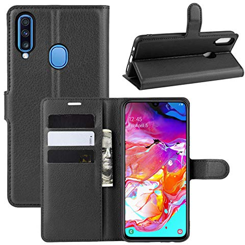 betterfon | Samsung Galaxy A20s Hülle Handy Tasche Handyhülle Etui Wallet Case Schutzhülle mit Magnetverschluss/Kartenfächer für Samsung Galaxy A20s SM-A207FN Schwarz
