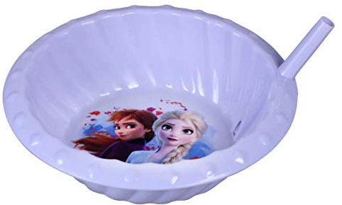 Zak! Designs Frozen Anna & Elsa Müslischale mit Strohhalm