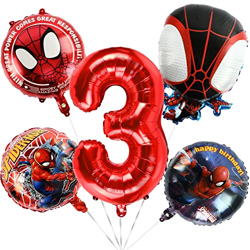 Luftballons Geburtstag 3 Jahre, Folienballon Geburtstag, Luftballons Kindergeburtstag, Ballons Geburtstagsdeko, für Jungen und Mädchen Party Dekoration