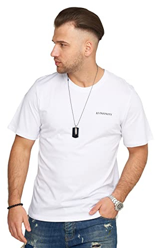 JACK & JONES Herren T-Shirt Round Infinity O-Neck Shirt Kurzarmshirt (as3, Alpha, l, Regular, Regular, White)