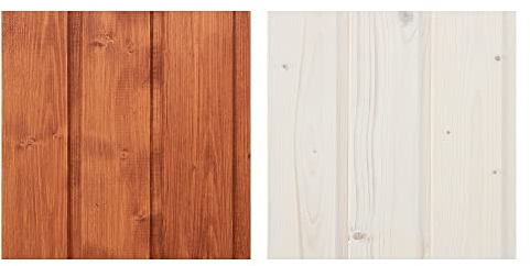 TIMBELA Il kit di impregnanti per l’applicazione su casette in legno interno e esterno - 5 litri di colore BIANCO+ 5 litri di impregnante di colore MOGANO + IL REGALO il kit di pennelli