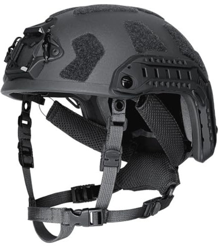 TS TAC-SKY For Training, Tactical Paintball Airsoft Games MICH Tactical Helmet FAST Protection Helmet GA3 Level NIJ .44 Standard Suitable (Color : BK, Size : 6PCS)