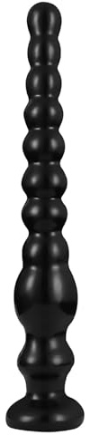 13Inch Anal Bead Butt Plug - Long Anal Dildo with 10 Bead Flexible Anal Plug Anus Dilator Vaginal Prostate Massage Stimulation Anal Sex Toy for Women Men Couple Lover (L)