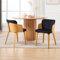 chairus Esszimmerstühle 2er Set Samt Küchenstühle Akzentstühle für Esszimmer Armlehnstühle Polsterstühle mit Holzbeinen Wohnzimmer Küche (Schwarz-2)