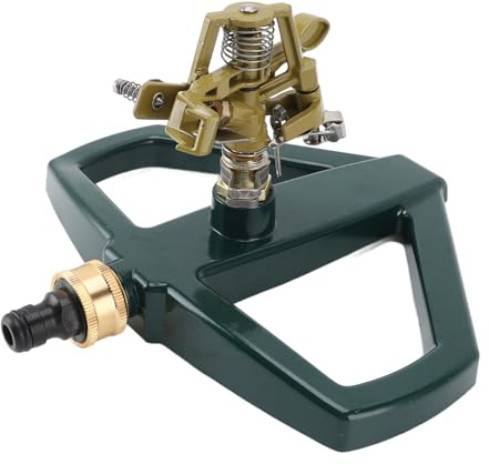 AOWINHIT 360 Grad Drehbarer Sprinkler, Langlebig, Automatische Bewässerung für Rasen und Garten, Geeignet für Verschiedene Umgebungen (Gelb)