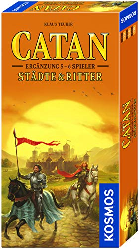 KOSMOS 695514 - Catan - Städte & Ritter, Ergänzung für 5-6 Spieler, Strategiespiel, Brettspielklassiker, Ergänzung der Erweiterung „Catan - Städte & Ritter“ für 5-6 Spieler, Siedler von Catan