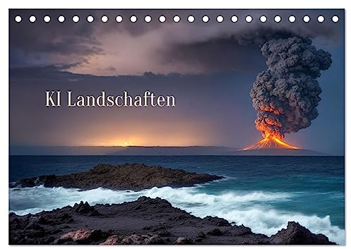 KI Landschaften (Tischkalender 2026 DIN A5 quer), CALVENDO Monatskalender: Mit Künstlicher Intelligenz erstellte Landschaften (CALVENDO Natur)