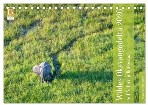 Wildes Okavangodelta (Tischkalender 2026 DIN A5 quer), CALVENDO Monatskalender: Auf Safari in Botswana (CALVENDO Tiere)