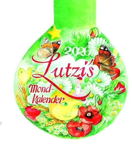 Lutzis Mondkalender rund Ø 16cm (Tagesabreisskalender) 2026: Andrea Lutzenberger