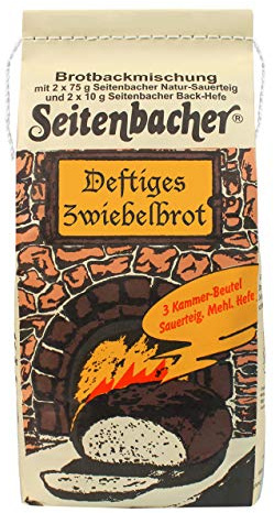 Seitenbacher Zwiebelbrot Backmischung I Einfach I Vollkorn I ohne Zusätze I mit Röstzwiebeln I (1 x 935 g)