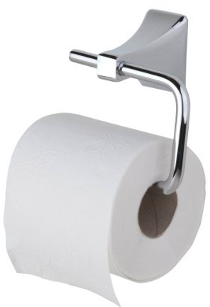 Haceka 1143616 Toilettenpapierhalter, ohne Klappe, im Art-déco-Stil, Edelstahl