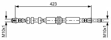 BOSCH Bremsschlauch 1987481601 Länge: 423mm, | Kompatibel mit: AUDI A6 Allroad C7, A6 C7, A6 C7 Avant, A7 Sportback