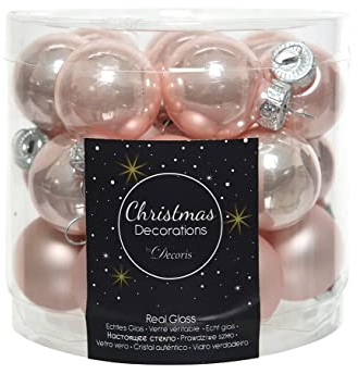 Sfera Vetro Rosa Cipria Ø mm 25 pz 24
