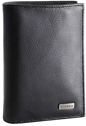 CADWELL Portefeuille 2 Volets Noir Cuir Léger Homme