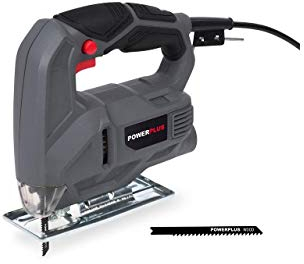 Powerplus Scie Sauteuse Électrique de 450 W POWE30010 - Scie Sauteuse Filaire à Patin Réglable 3000 min-1 - avec 1 Accessoire