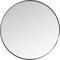Kare Design Spiegel Curve Round, runder Wandspiegel, Bad Spiegel, Schminkspiegel, Anthrazit, (H/B/T) 100x100x5cm