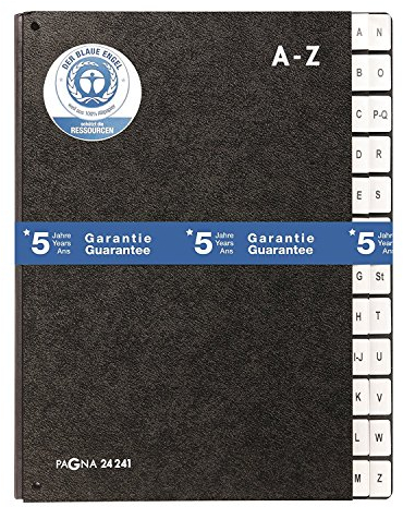 Pagna Pultordner Classic (Pultmappe, 24 Fächer, A-Z, schwarz, 3)