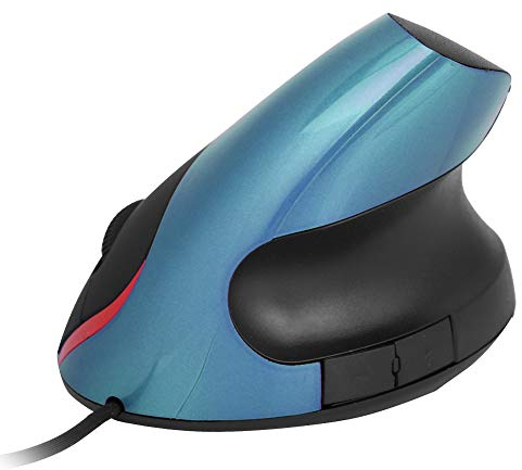 VBESTLIFE 3200 DPI USB Vertikale Kabelgebundene Maus,Ergonomisches Handballenauflage Gaming Mäuse,geeignet für Spiel, Zuhause, Büro, Net-Bar, etc.(Blau)