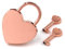 Liebesschloss Herzschloss Rosegold – Mit 2 Schlüsseln, ungraviert – Perfekt für Paare, Hochzeit & Valentinstag