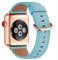 WFEAGL Kompatibel für Apple Watch Armband 44mm 45mm 49mm 46mm 42mm(Series 1 2 3),Lederband Ersatzband für Herren Damen Kompatibel iWatch Series 10/9/8/7/6/5/4/3/2/1,SE,Tiffany Blau+Roségold Adapter