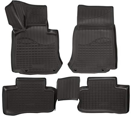 J&J AUTOMOTIVE | 3D Gummimatten Auto Matten Fussmatten Kompatibel mit GLC X253 / C253 ab 2016, Rand cca 4cm, Allwetter, 4Tlg, Premium Qualität