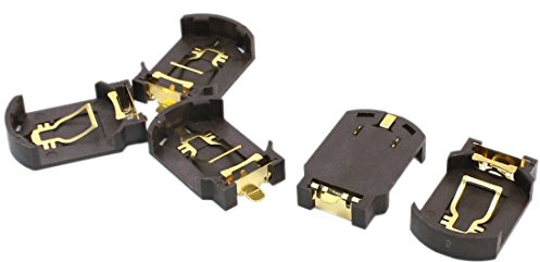 sourcing map CR2032 Knopfzellen Knopfbatterie Sockel Inhaber Fall Surface Mounted Devices SMT 5 Stück