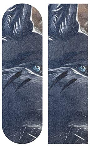 LDIYEU Wolf Kunst Skateboard Griptape rutschfest Selbstklebend Longboard Griptapes Aufkleber Griffband 33X 9(1pcs)
