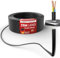MAS Premium Von 5 bis 100m Kunststoffschlauchleitung H05VV-F 2, 3 oder 5 x0,75; x1; x1,5 oder x2,5 und 4G0,75 Flexible Leitung Kabel Leitung Gerätekabel (H05VV-F 3G1,5 SW, 25m)