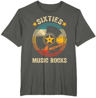 Sixties Music Rocks Shirt Retro 60´s Vintage Vinyl-Records T-Shirt