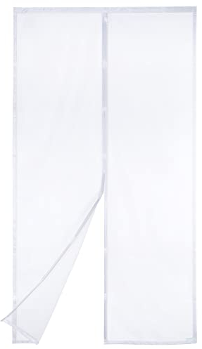 Apalus Zanzariera con Magneti in Vetroresina, Modello Deluxe - Rete Molto Resistente, Tenda con Magneti Ancora Più Potenti, Resiste al Vento e ai Raggi UV - Non Accorciabile (120x220CM, Bianco)