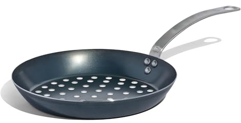 Made In Cookware - 11 Blue Carbon Steel Grill Frying Pan - (Like Cast Iron, but Better) - Professional Cookware France - Induction Compatible