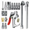 Kit Accessori Compressore ad Aria Compressa 17 pz Raccordi Innesti 1/4