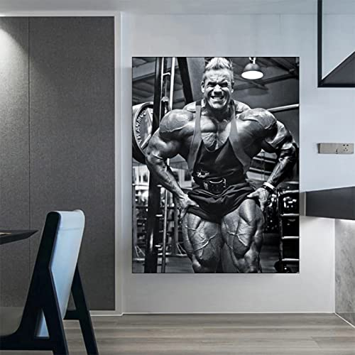 Hnyjyfa Jay Cutler Poster Kraftprotz Bodybuilding Trainings Haus Fitness Deko Mann Übungs Motivzitat Gemälde drucke Inspirierendes Wand Bilder Gym 0317247
