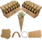 Sosayet Hochzeit Kraftpapier Kegel, 60 Stück Vintage Konfetti Kegel Mit 2 Kegelhalter, DIY Kraftpapier Für Süßigkeiten Schokolade Blütenblätter