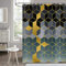 Hnmdmyi Duschvorhang Marmor Optik 180x200, Schwarz Grau Grün Ombre Badewanne Vorhang Gitter Geometrisch Glitzer Abstrakt Modern Luxus Kunst Wasserdicht Polyester Stoff Waschbar Badevorhang mit Haken