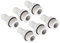 QUARKZMAN 12mm Barbelé Raccord à G1/2 Filet Mâle Tuyau x 6PCS PVC Droit Barbe Tuyau Tuyau Raccord pour Air Eau Carburant Pneumatique Tuyau, Blanc