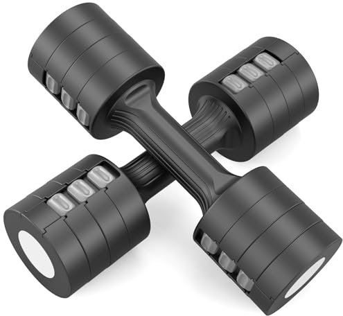 GLAUCUS Hantel-Set mit verstellbarem Gewicht - ein Paar 1,8 kg, 2,7 kg, 3,6 kg, 4,5 kg, je 0,9 kg - 2,3 kg, freies Gewichtsset für Frauen zu Hause, Fitnessgeräte, Workout, Krafttraining für Teenager,
