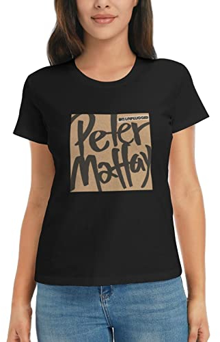 Peter German Maffay Damen Basic Kurzarm-T-Shirt, Klassische Passform, kurzärmliges Baumwoll-T-Shirt mit Rundhalsausschnitt, erhältlich in Übergröße