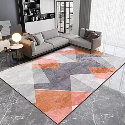 Kunsen tappeto camera da letto tappeti bagno Design geometrico grigio rosa tappeto durevole del soggiorno 200X250CM